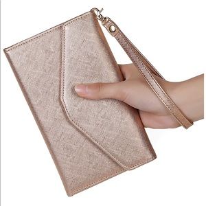 Rose Gold Travel Wristlet NWOT